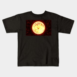 Exploding Sun - Red Kids T-Shirt